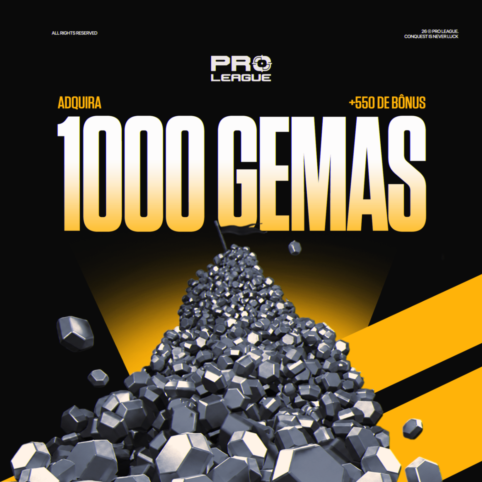1000 GEMAS + 550 BÔNUS